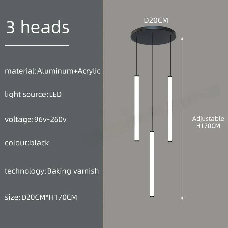 DecorBites™ LED Spiral Staircase Chandelier for Home Lighting