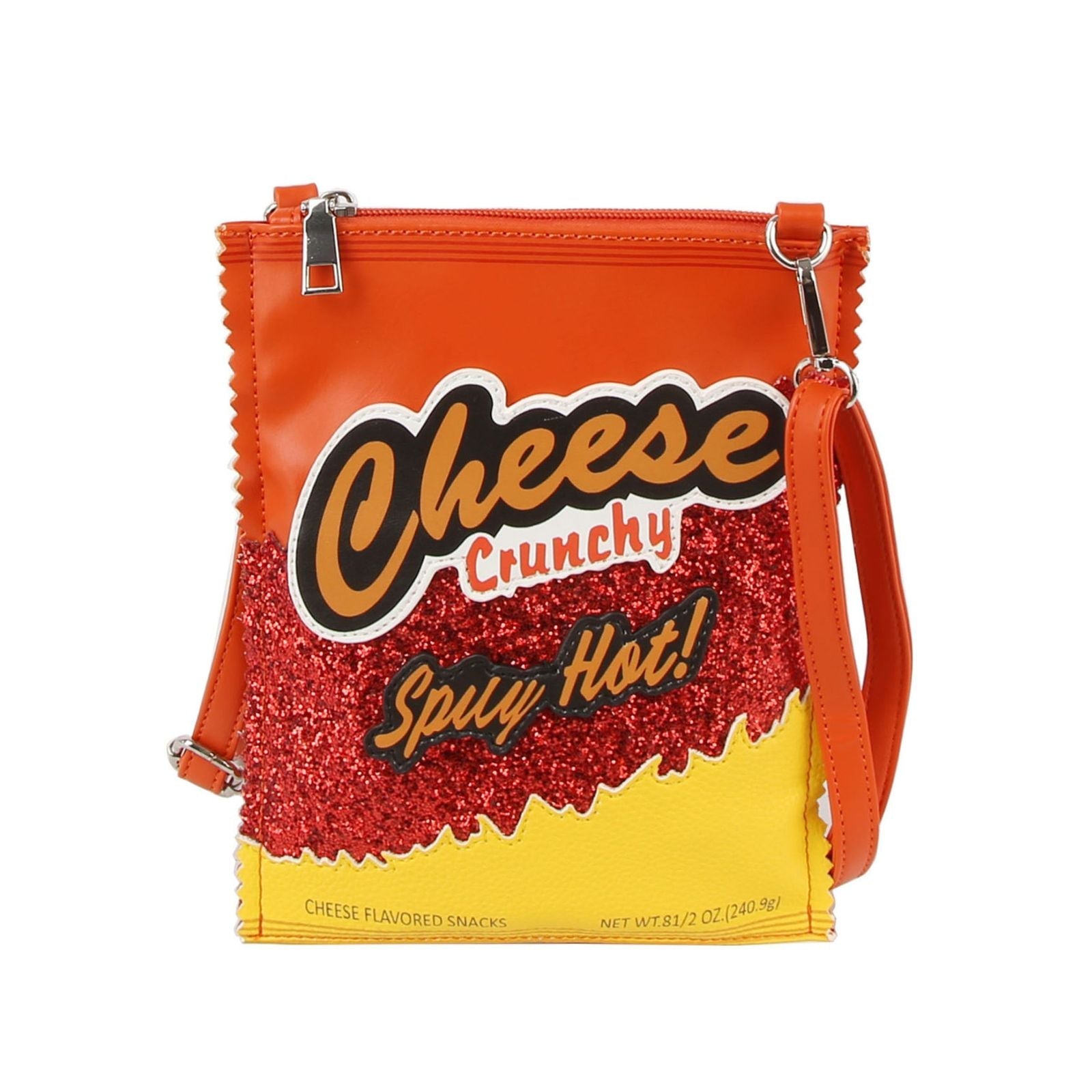 Fashion Handbag Crossbody Clutch Bag Orange Flamin Hot Cheetos Trendy Statement