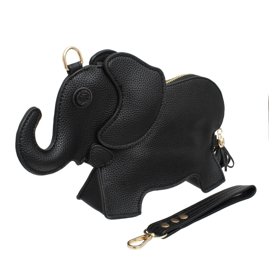 Women’s Black Elephant Crossbody Clutch Bag Stylish Fashion Handbag