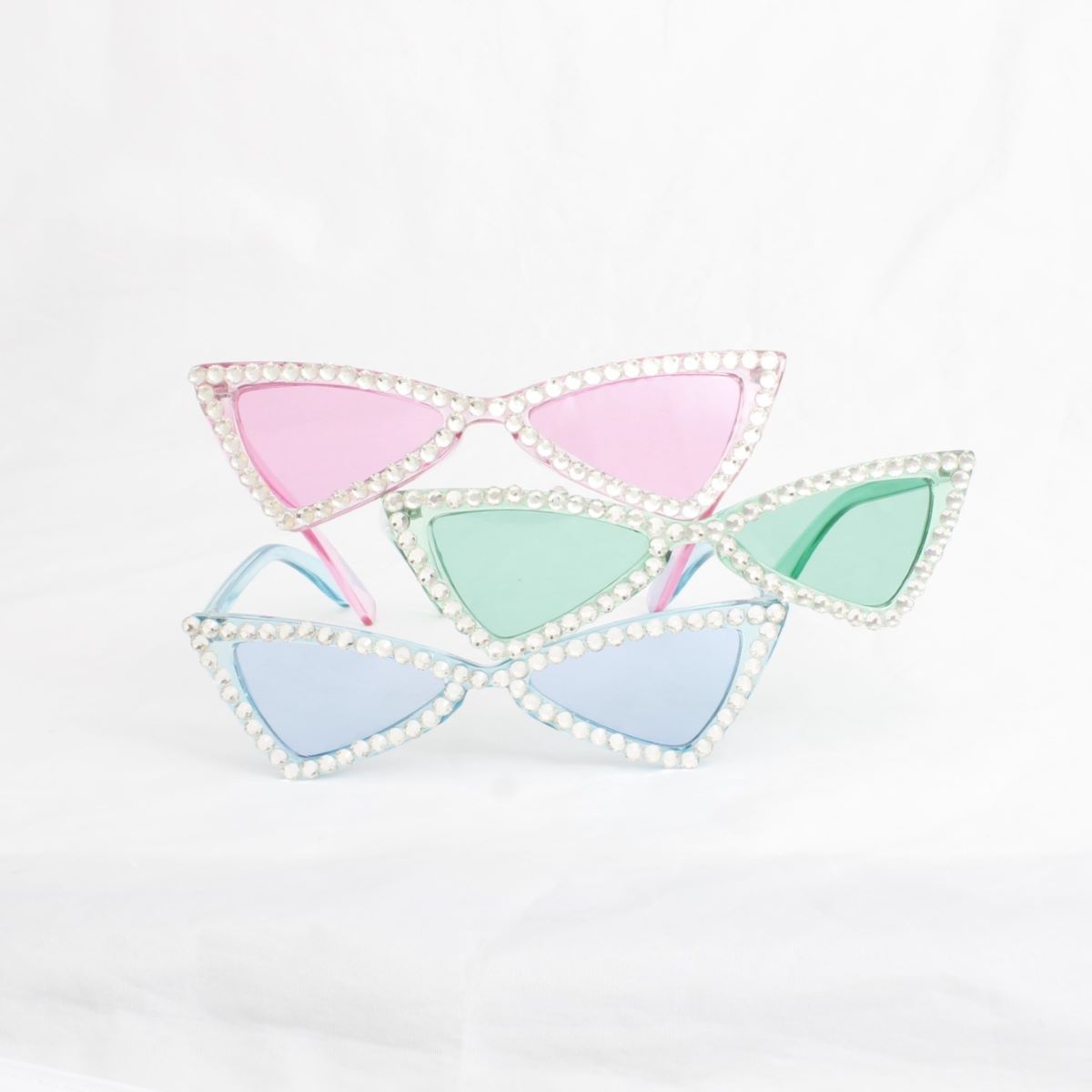 Sunglasses Red Cat Eye Retro Rhinestone Stylish Eyewear