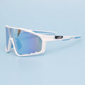Sport Sunglasses White Splatter Mirror Trendy Eyewear