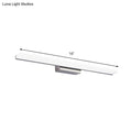 DecorBites™ Linear Acrylic LED Vanity Mirror Light - Stylish Silver Wall Mounted Lighting in Warm/White