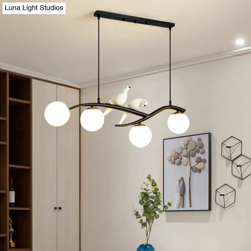 DecorBites™ Linear Island Pendant Light with Modern Minimalist Design and Glass Shade for Dining Table - Stylish and Functional