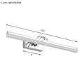 DecorBites™ Linear LED Vanity Light with Acrylic Shade in Warm/White, Silver Finish, 19"/23" Width