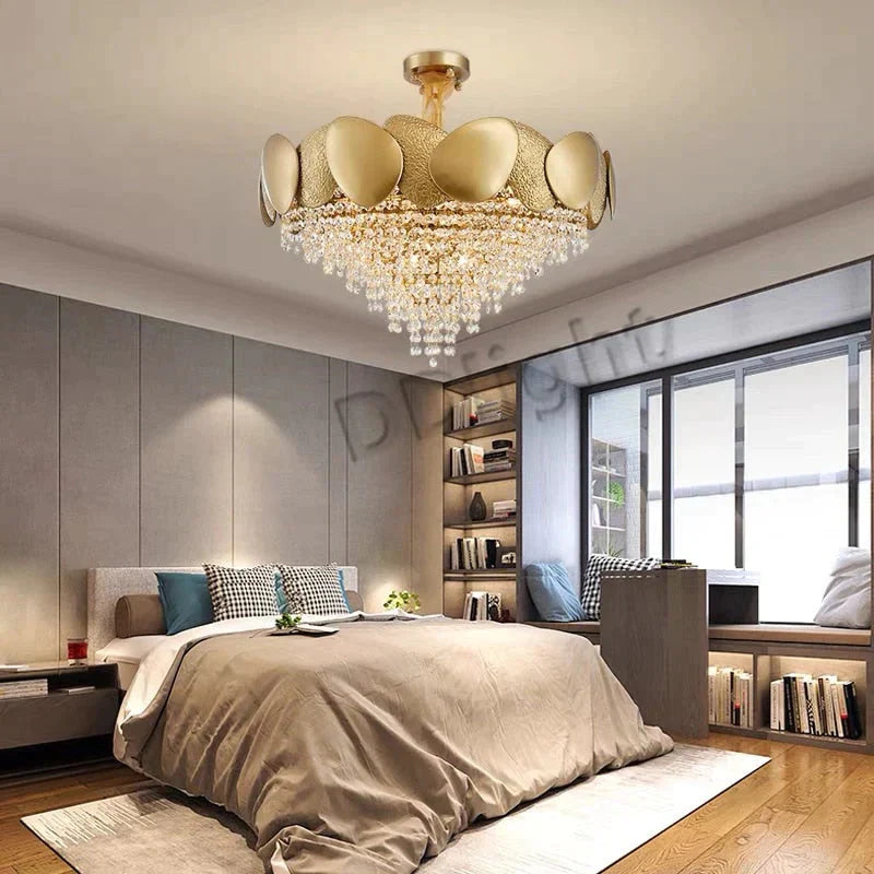 DecorBites™ Lizzie - Crystal Luxury Tassels LED Ceiling Chandelier No