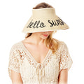 Beach Visor Hat Hello Sunshine Stylish Casual Accessory
