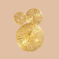 DecorBites™ Lotus Leaf Etched Brass Wall Sconce - Metal Art Deco Stairs Lamp