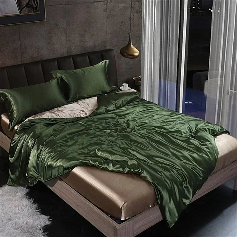DecorBites™ Luxurious Mulberry Silk Bedding Set With Sheets