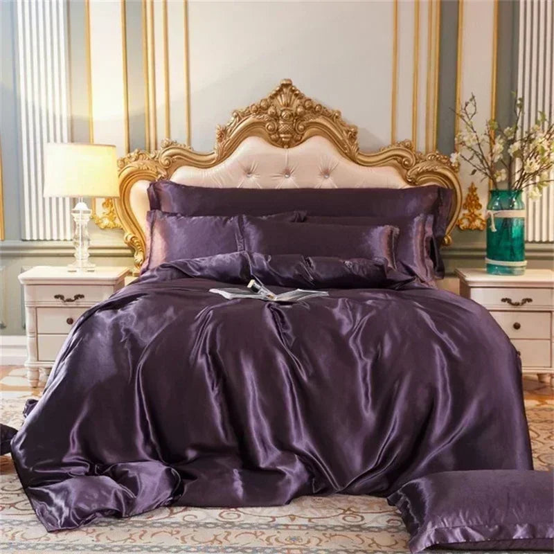 DecorBites™ Luxurious Mulberry Silk Bedding Set With Sheets