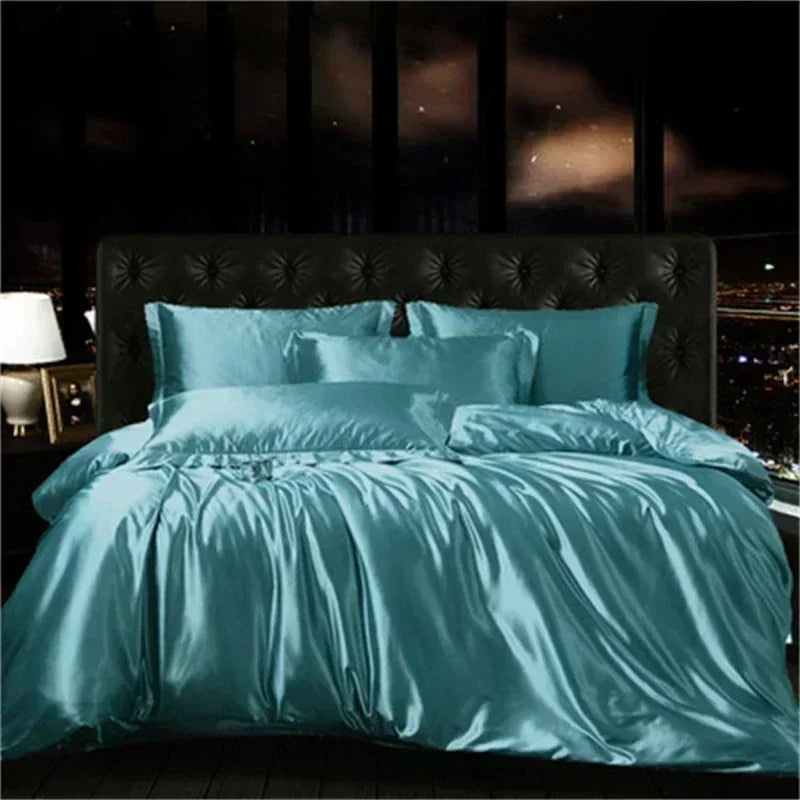 DecorBites™ Luxurious Mulberry Silk Bedding Set with Sheets