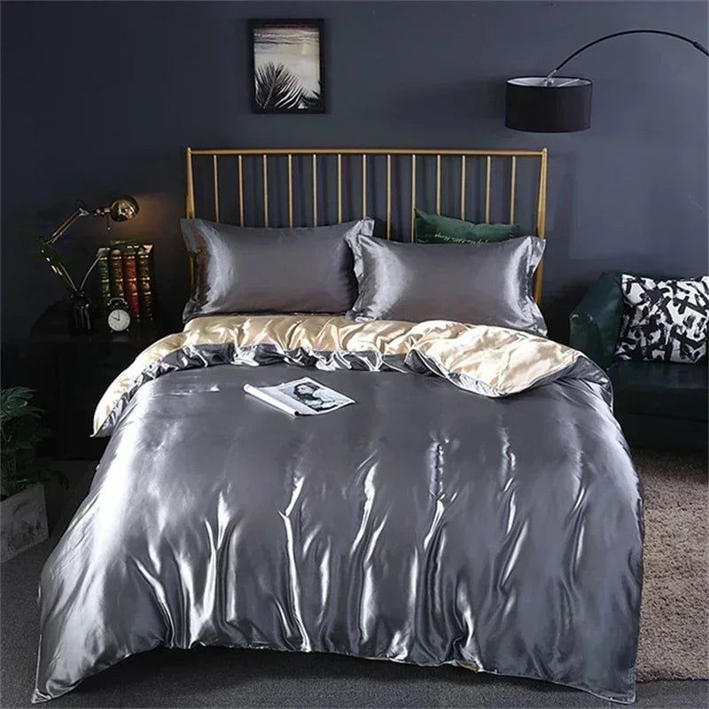DecorBites™ Luxurious Mulberry Silk Queen Size Bedding Set
