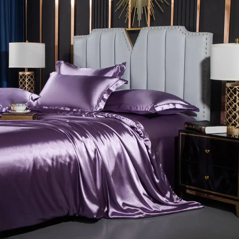 DecorBites™ Luxurious Nordic Silk Bedding Set