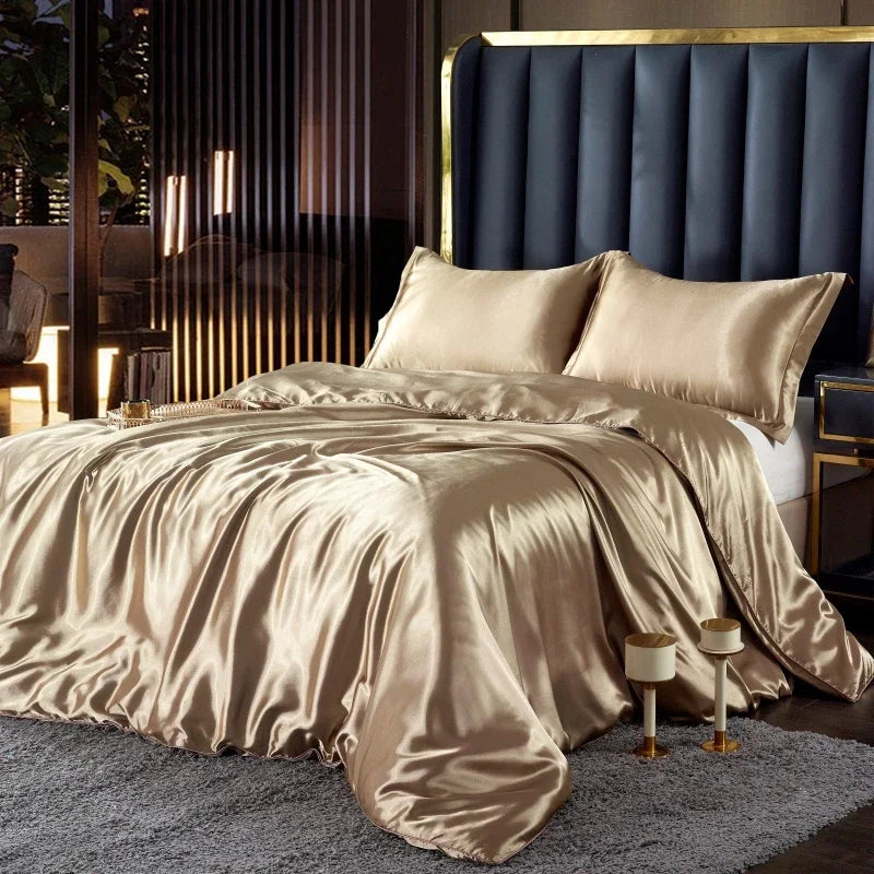 DecorBites™ Luxurious Nordic Silk Bedding Set - Summer Bed Sheet
