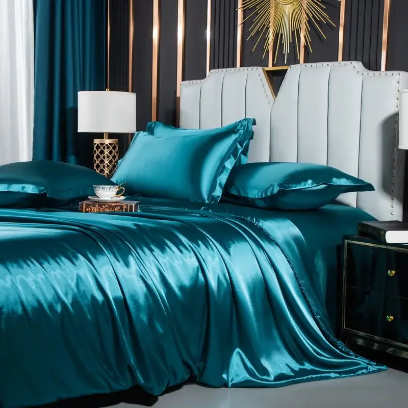DecorBites™ Luxurious Nordic Silk Bedding Set - Summer Duo