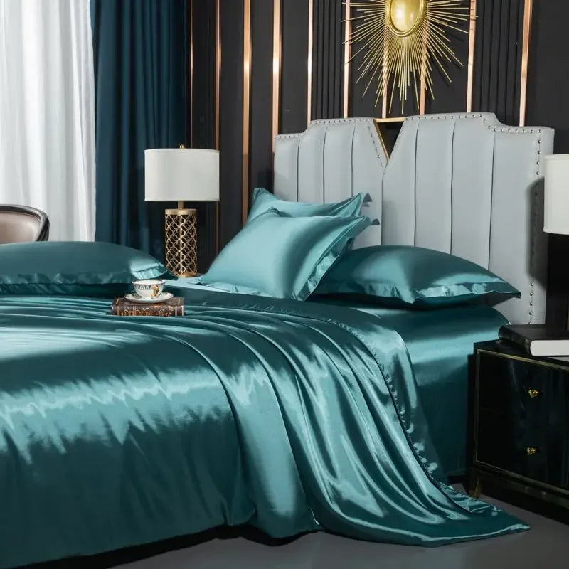 DecorBites™ Luxurious Nordic Silk Bedding Set - Summer Duo