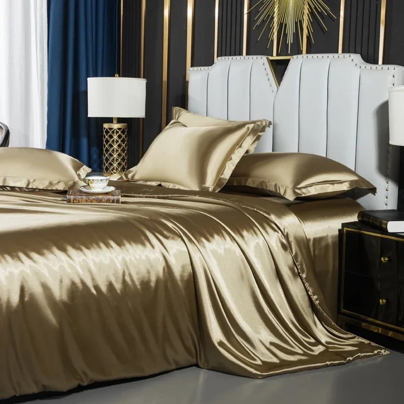 DecorBites™ Luxurious Nordic Silk Bedding Set - Summer Feel