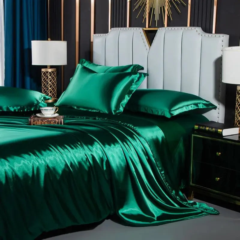 DecorBites™ Luxurious Nordic Silk Bedding Set - Summer Feel