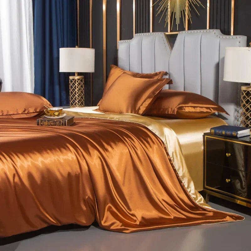 DecorBites™ Luxurious Nordic Silk Bedding Set - Summer Feel