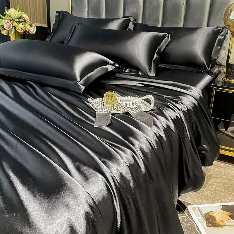 DecorBites™ Luxurious Nordic Silk Bedding Set - Summer Feel