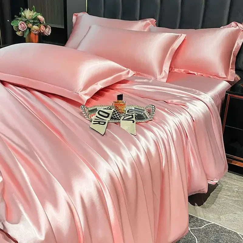 DecorBites™ Luxurious Nordic Silk Bedding Set - Summer Feel