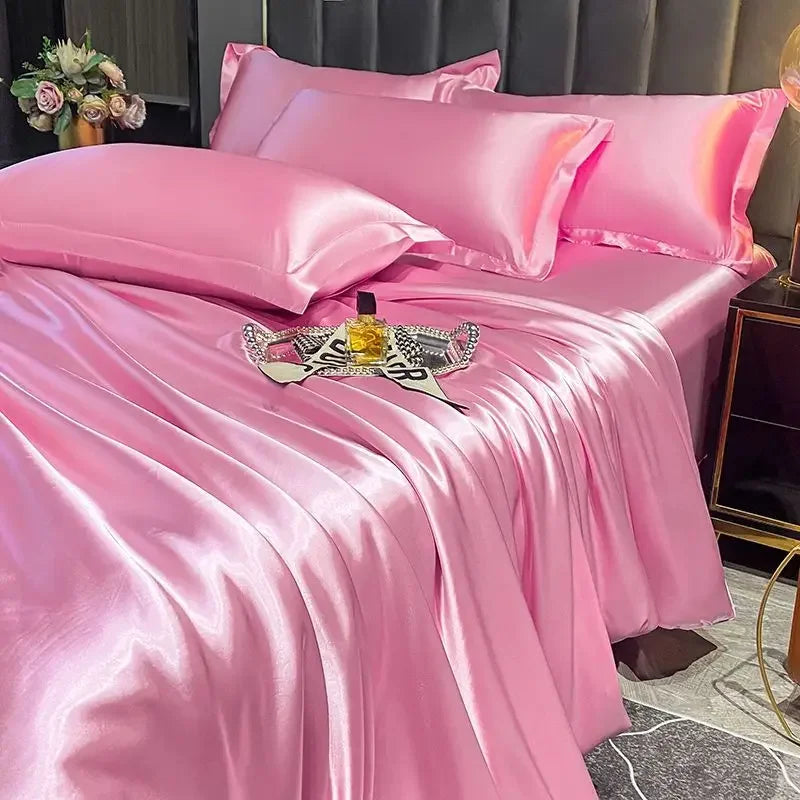 DecorBites™ Luxurious Nordic Silk Bedding Set - Summer Theme