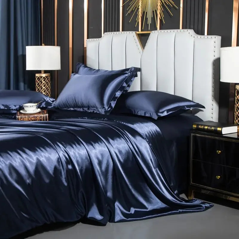 DecorBites™ Luxurious Nordic Silk Bedding Set - Summer Theme