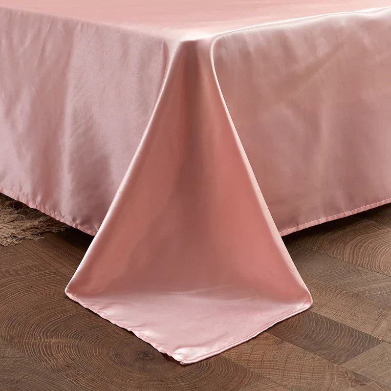 DecorBites™ Luxurious Rayon Satin Solid Color Bedding Set