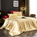 DecorBites™ Luxurious Silk Bedding Set: Duvet Cover, Sheet, Pillowcases