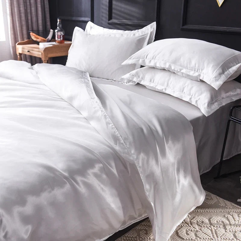 DecorBites™ Luxurious Silk Bedding Set in Various Sizes