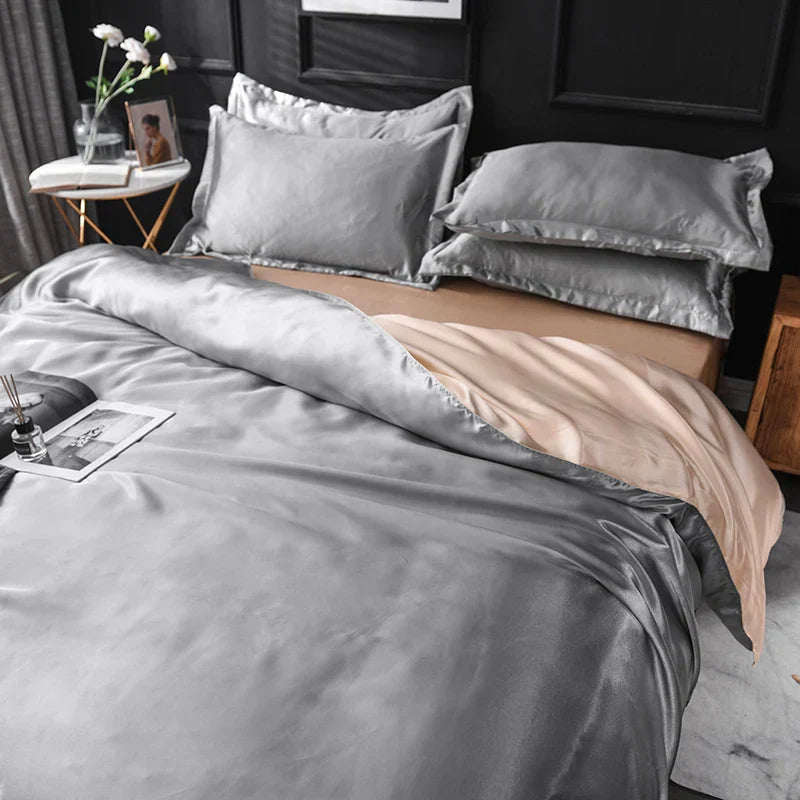 DecorBites™ Luxurious Silk Bedding Set in Various Sizes