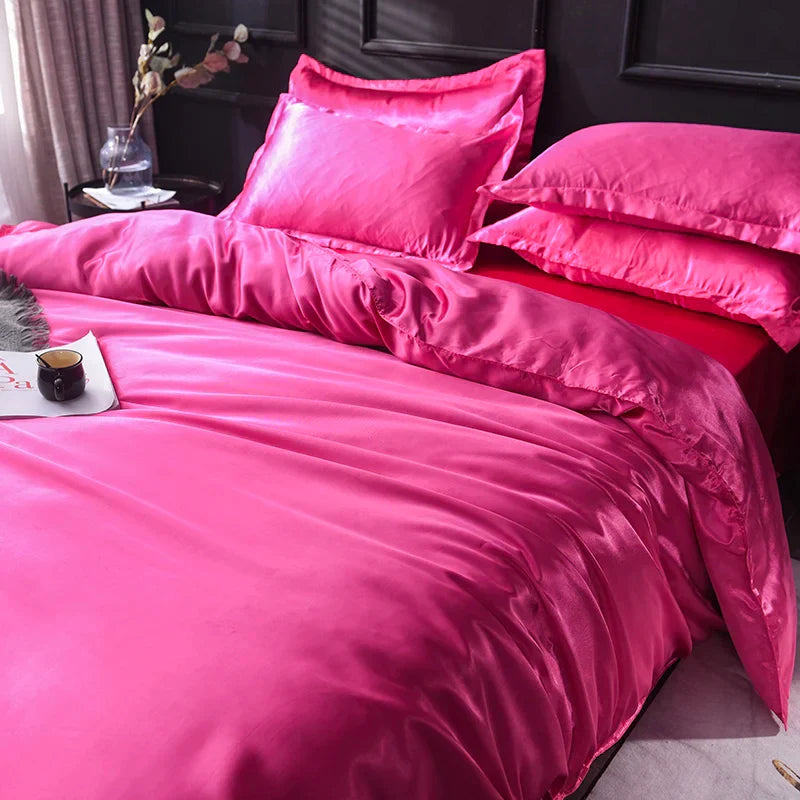 DecorBites™ Luxurious Silk Bedding Set in Various Sizes