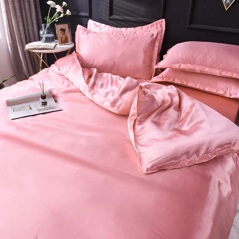 DecorBites™ Luxurious Silk Bedding Set in Various Sizes