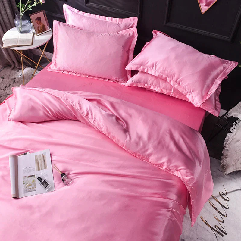 DecorBites™ Luxurious Silk Bedding Set in Various Sizes