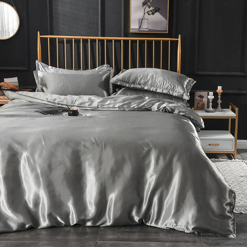 DecorBites™ Luxurious Silk Bedding Set in Various Sizes