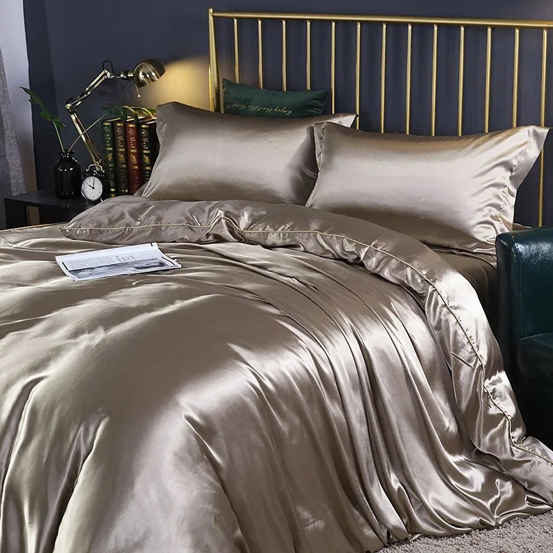 DecorBites™ Luxurious Silk Bedding Set - King/Queen/Twin Sizes