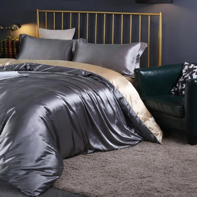 DecorBites™ Luxurious Silk Bedding Set - King/Queen/Twin Sizes