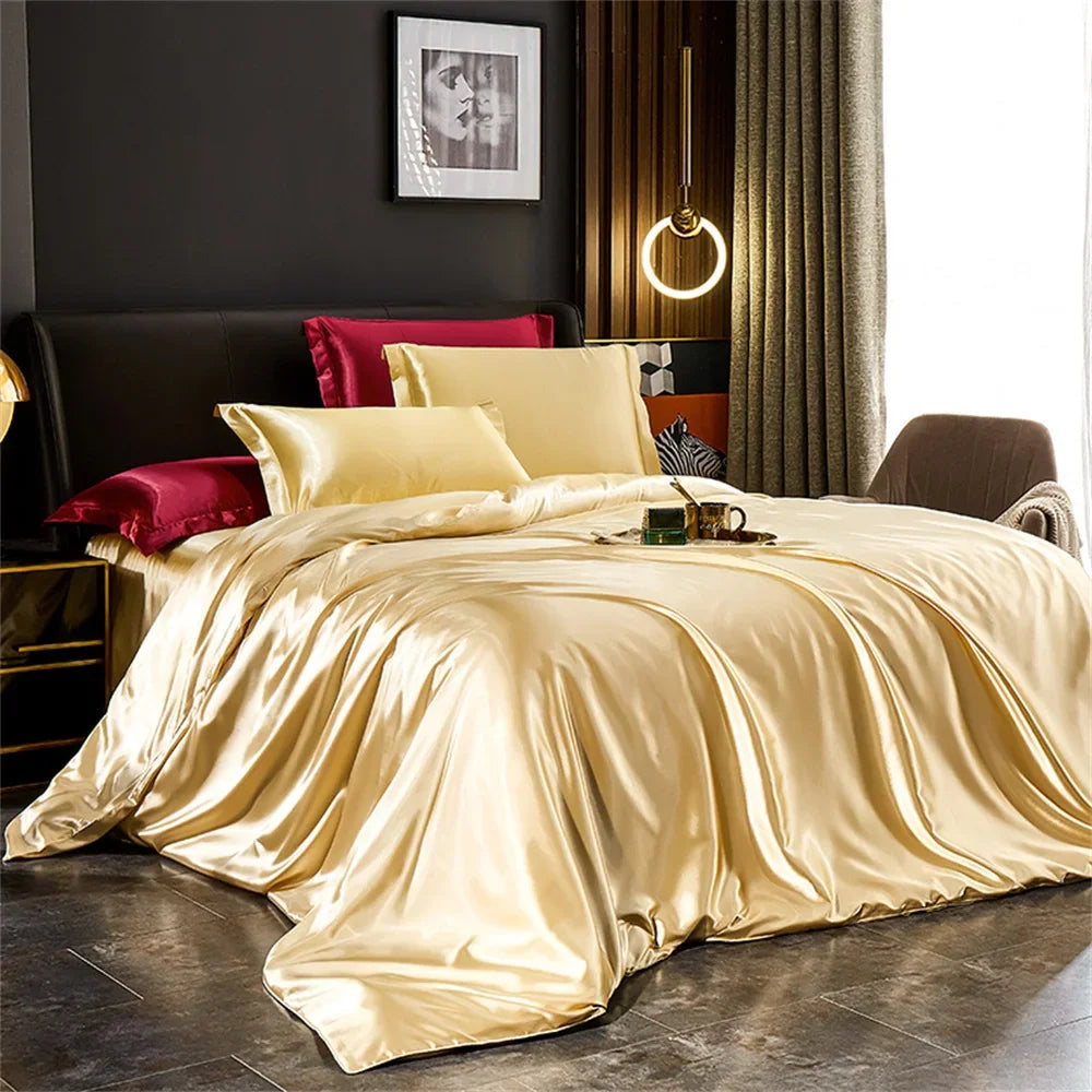 DecorBites™ Luxurious Silk Bedding Set - King Size
