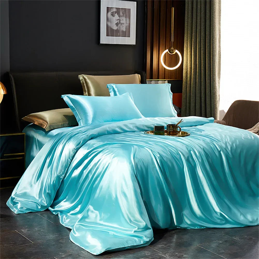 DecorBites™ Luxurious Silk Bedding Set - King Size