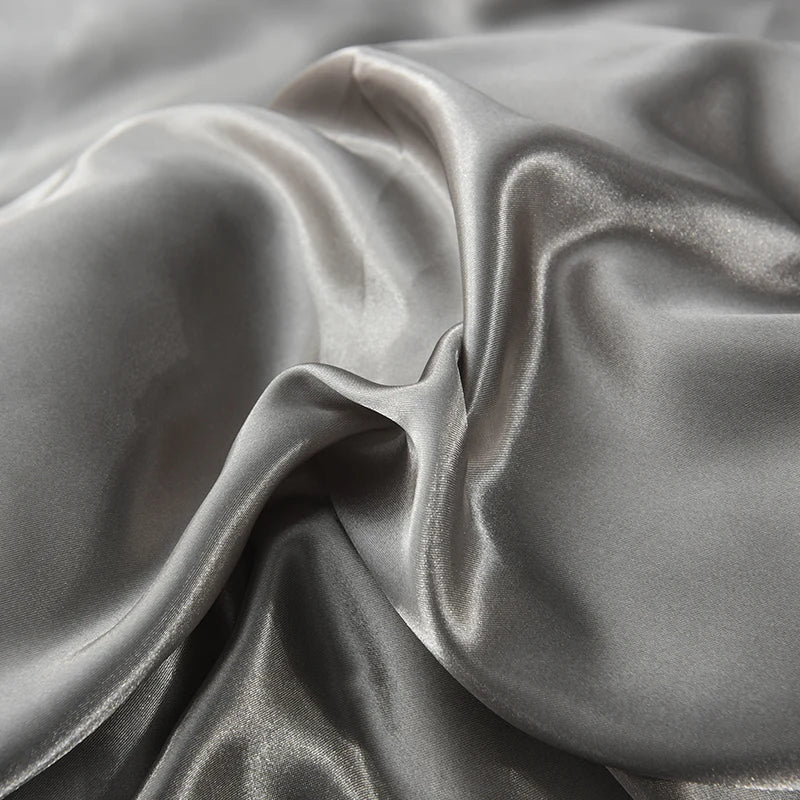 DecorBites™ Luxurious Silk Bedding Set: Sheets, Duvet, Pillowcase