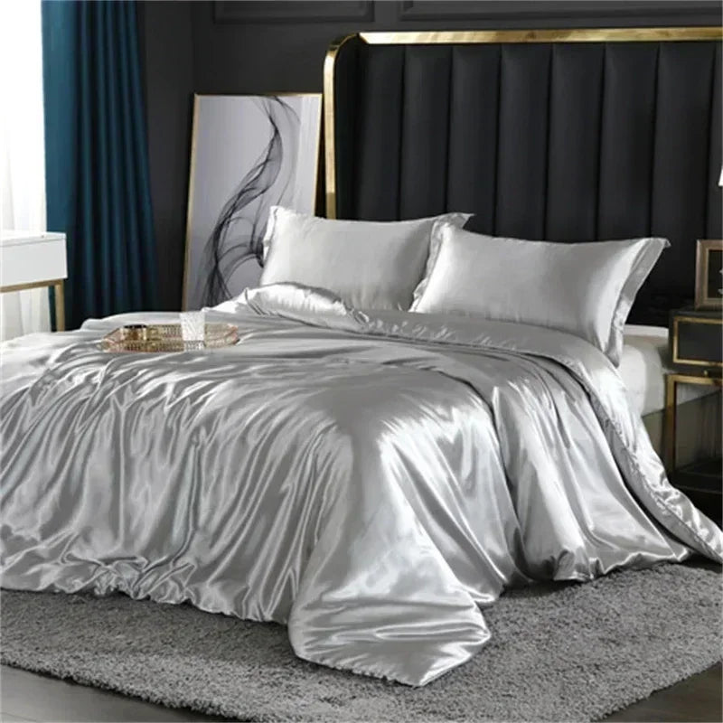 DecorBites™ Luxurious Silk Bedding Set with Mulberry Silk Sheets