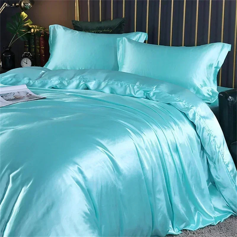 DecorBites™ Luxurious Silk Queen Size Bedding Set