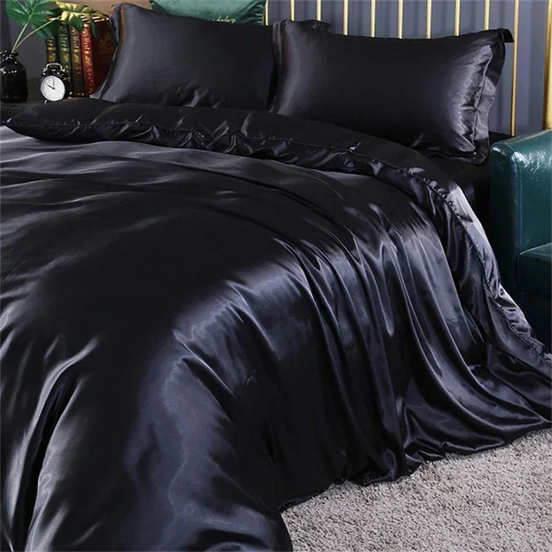 DecorBites™ Luxurious Silk Queen Size Bedding Set