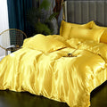 DecorBites™ Luxurious Solid Color Silk Bedding Set