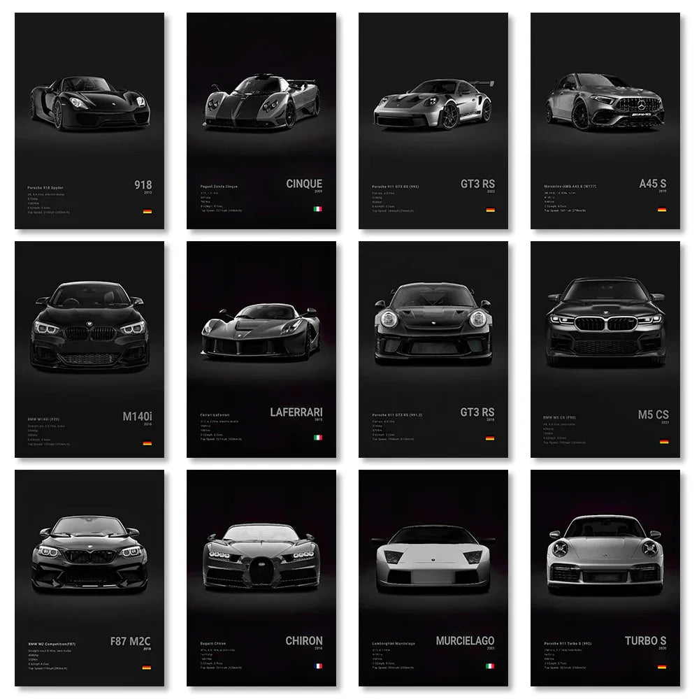 DecorBites™ Luxury Car Canvas Art Print Home Decor Gift