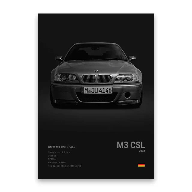 DecorBites™ Luxury Car Canvas Wall Art PrintMural
