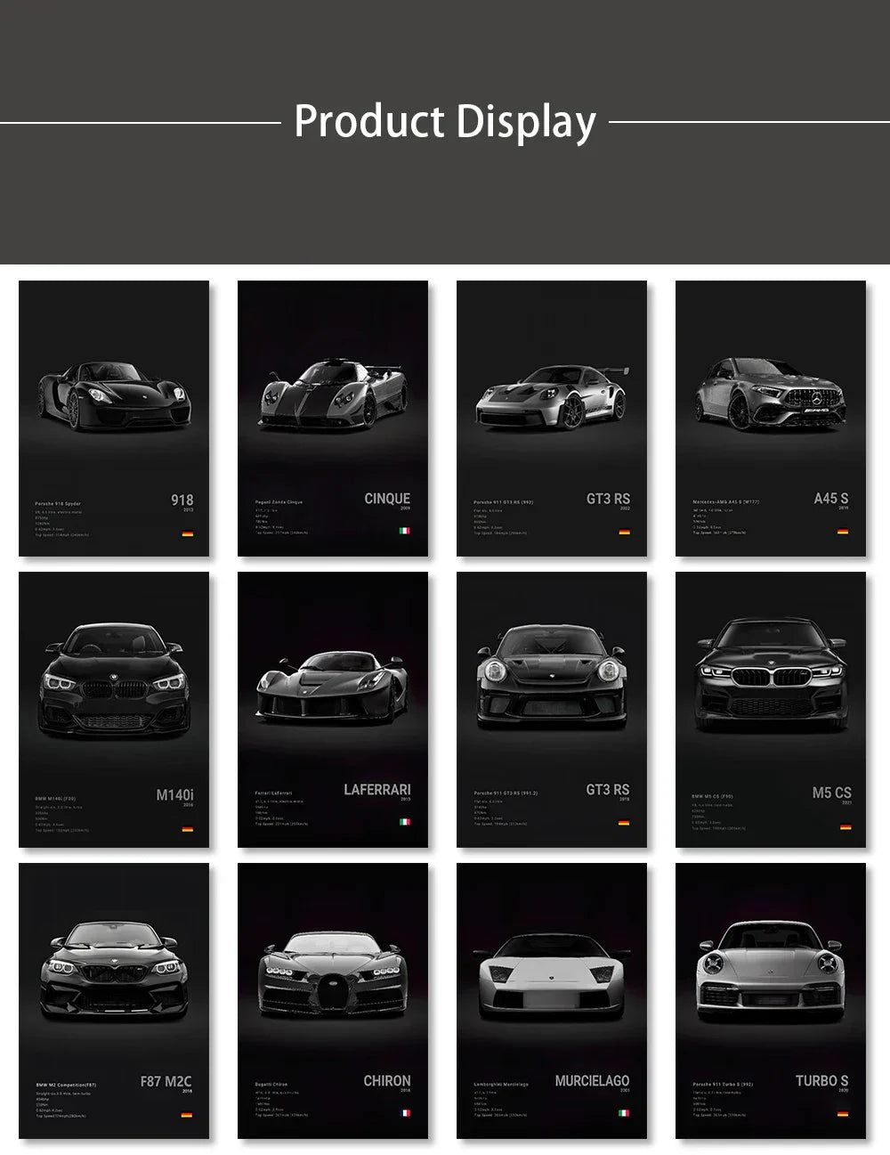 DecorBites™ Luxury Car Canvas Wall Art PrintMural
