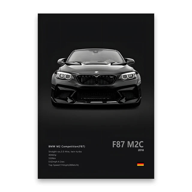 DecorBites™ Luxury Car Canvas Wall Art PrintMural