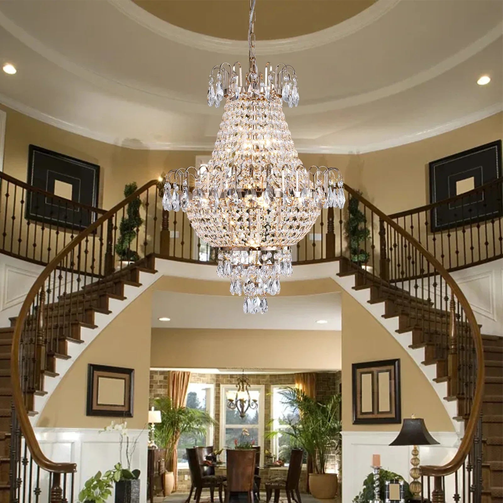 DecorBites™ Luxury Crystal Chandelier Copper Color 7-Light Fixture