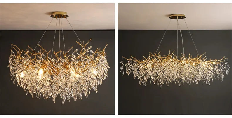 DecorBites™ Luxury Crystal Chandelier with LED Lights