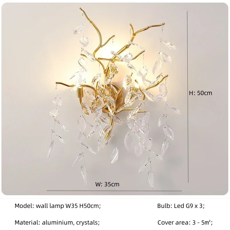 DecorBites™ Luxury Crystal Chandelier with LED Lights